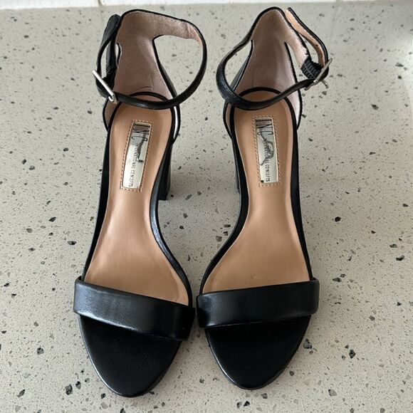 INC International Concepts Women’s Kivah Black Open Toe Sandals Block Heel 5.5M - Picture 2 of 12